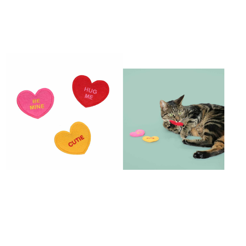 Coockoo Cat Toy Heartfelt 7x6x1,2cm Mixed Colors
