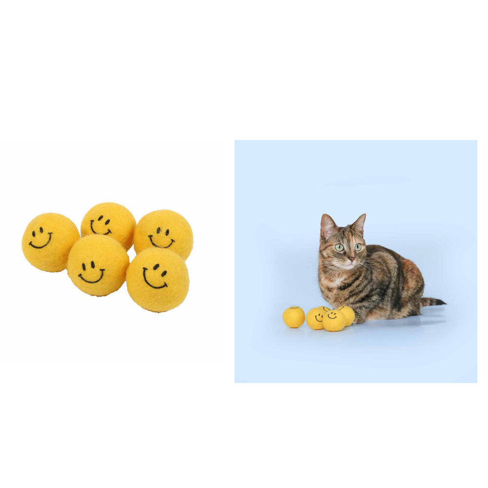 Coockoo Cat Toy Keep on Smiling 3,5x3,5x3,5cm Yellow