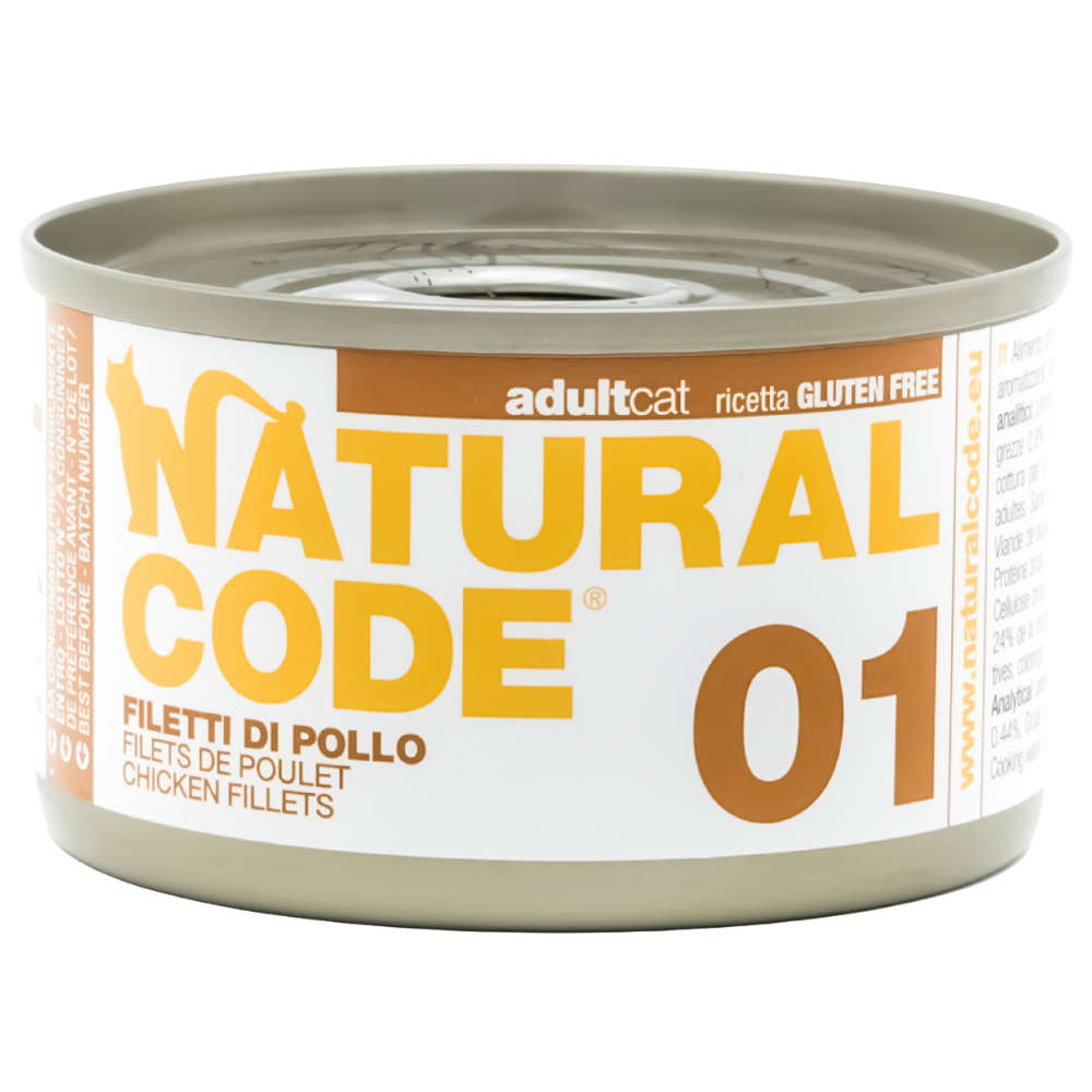 Natural Code 01 Cans Chicken Fillets for Cats 85g