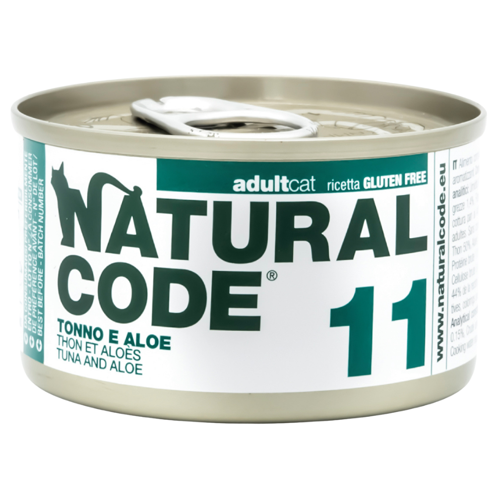 Natural Code 11 Cans Tuna & Aloe for Cats 85g