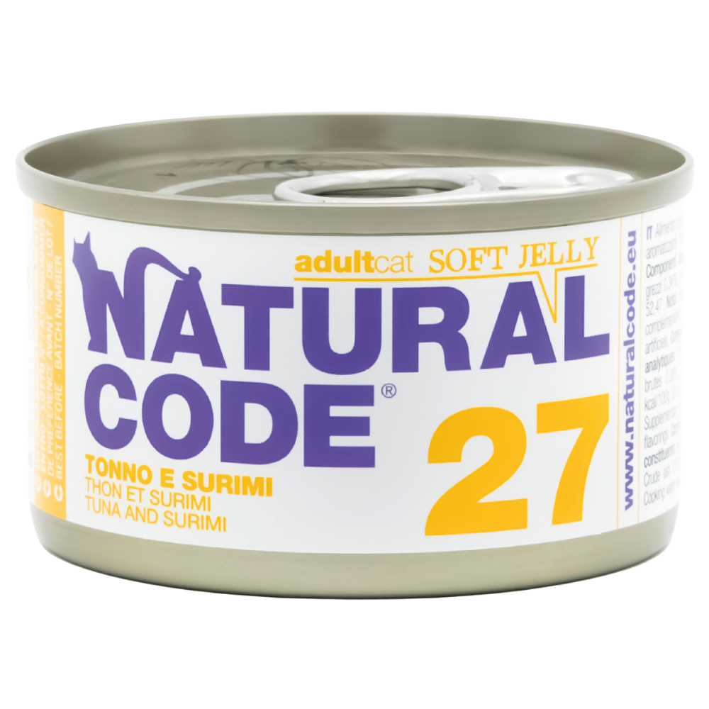 Natural Code 27 Cans Tuna & Surimi in Jelly for Cats 85g