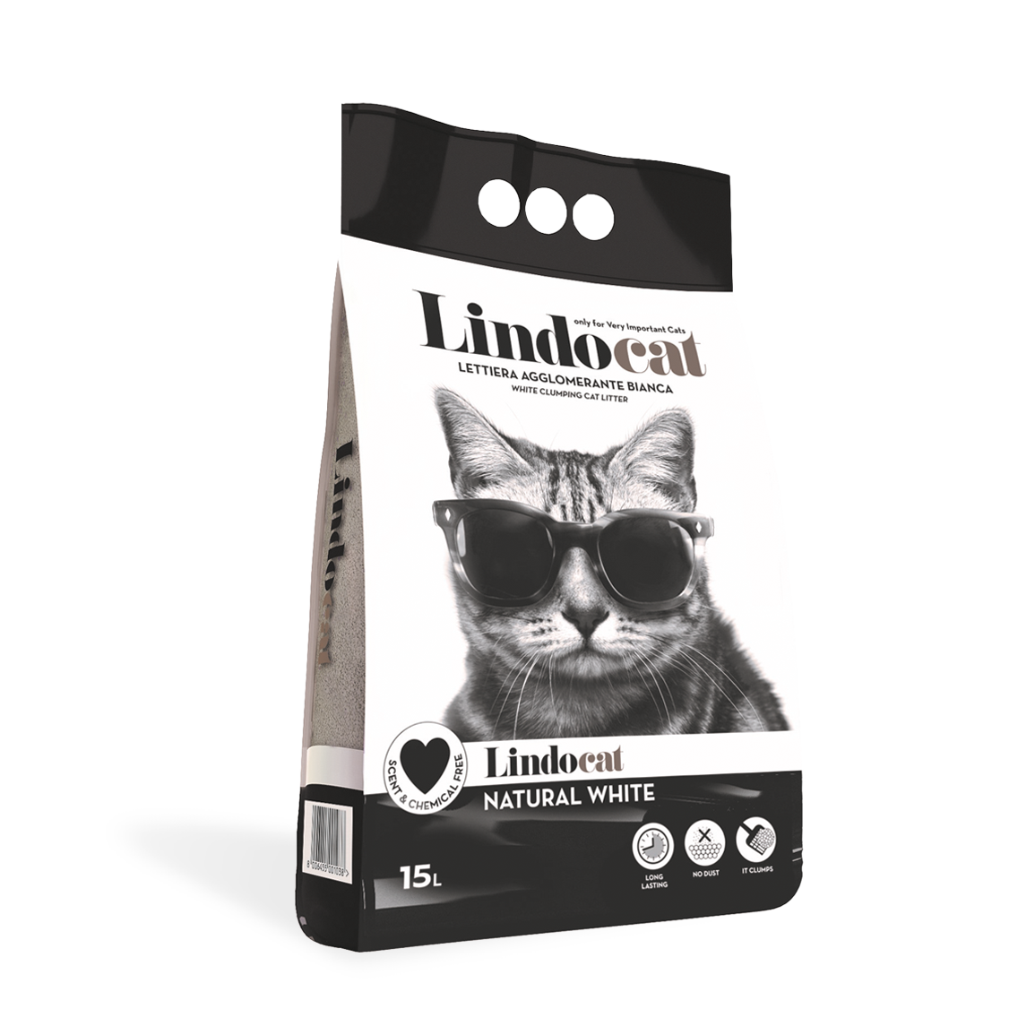 Lindocat Natural White Cat Litter 15L