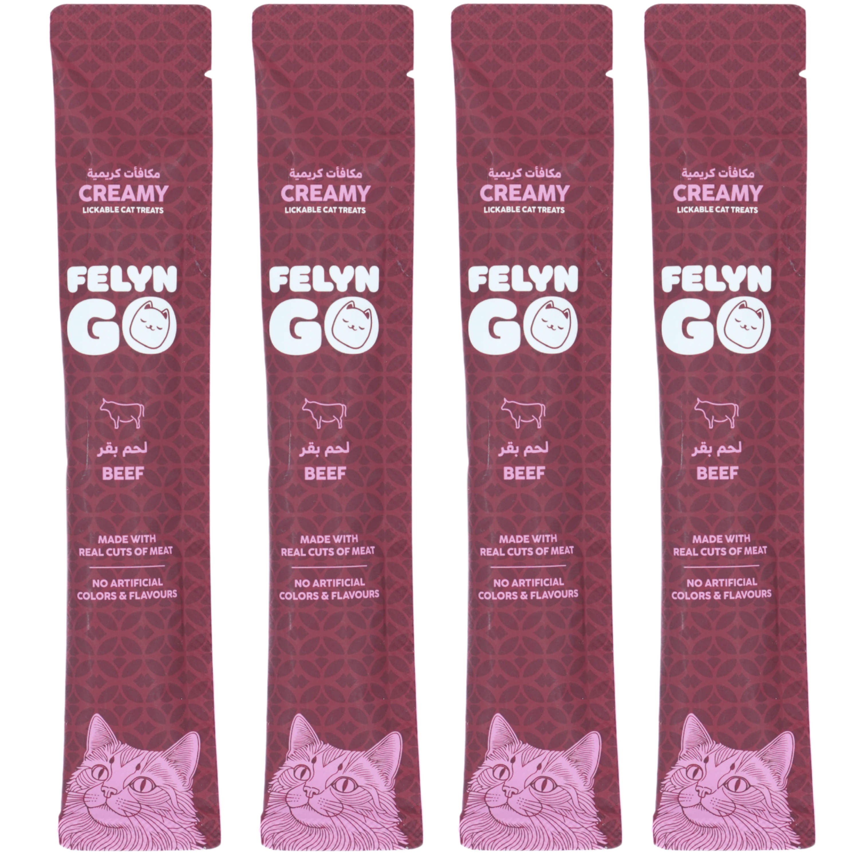 Felyn Go Creamy Lickable Beef Treats 4x15g