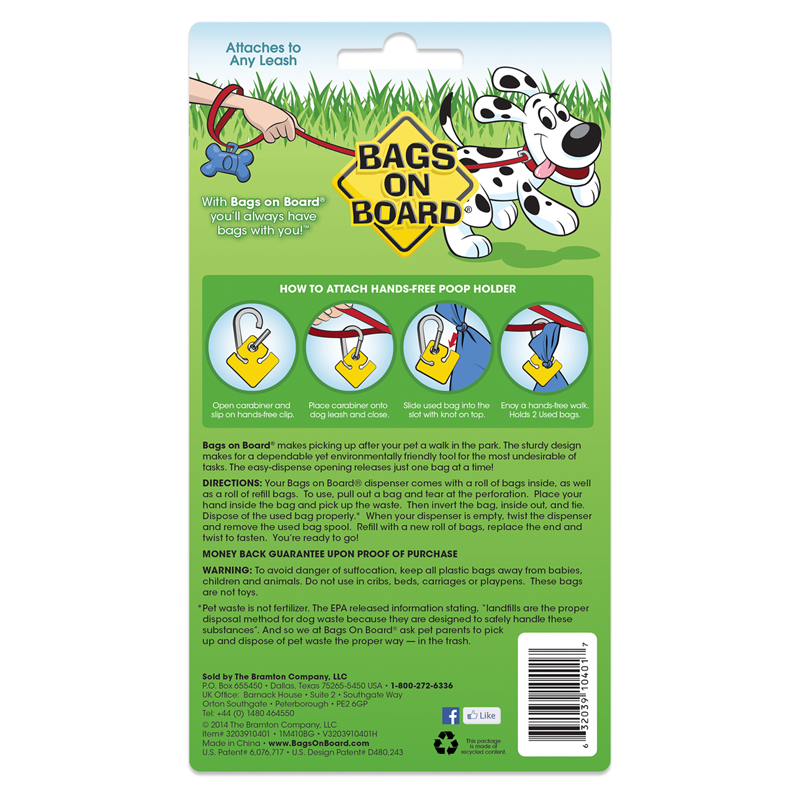 Bags on Board Chevron Fabric Waste Bag Dispenser