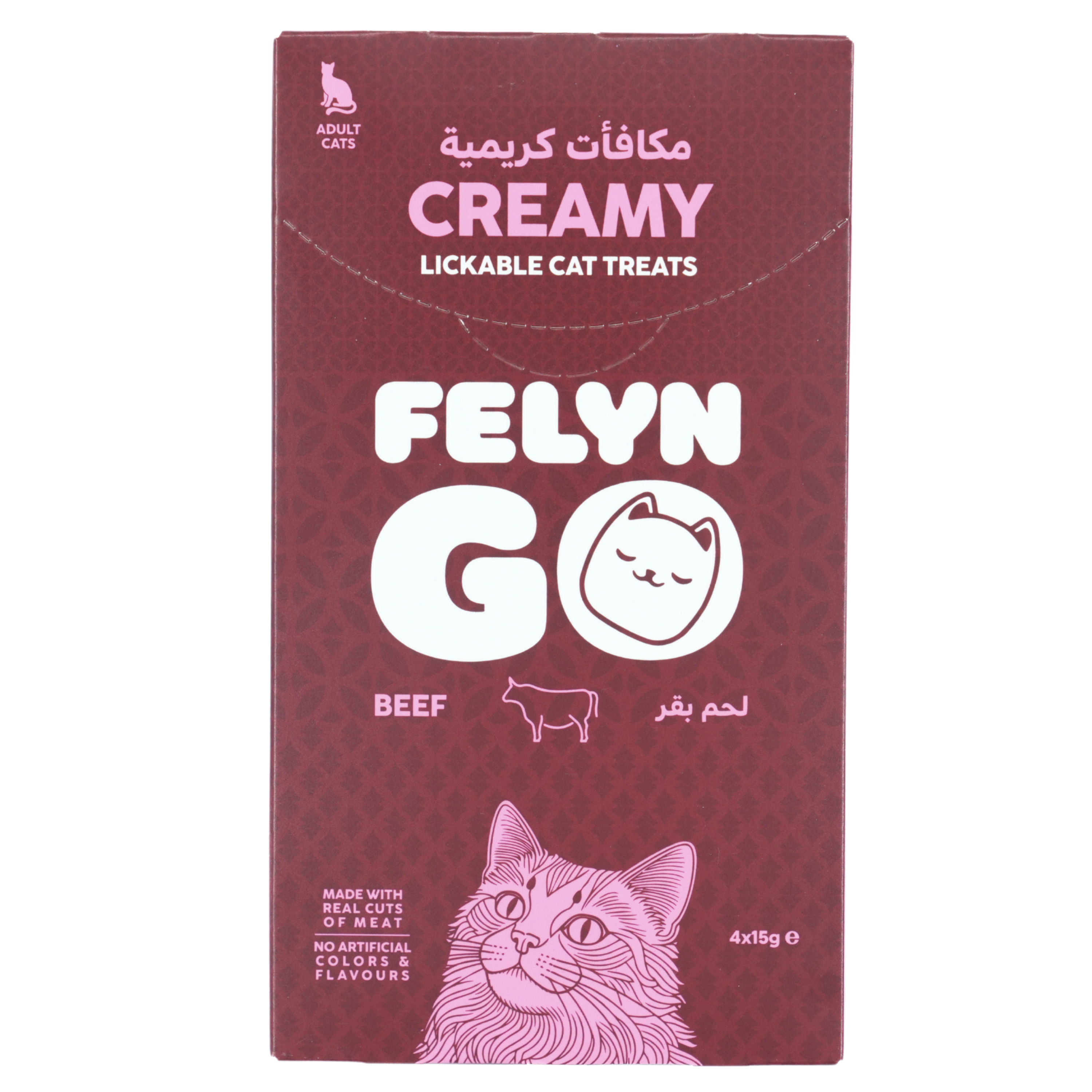 Felyn Go Creamy Lickable Beef Treats 4x15g