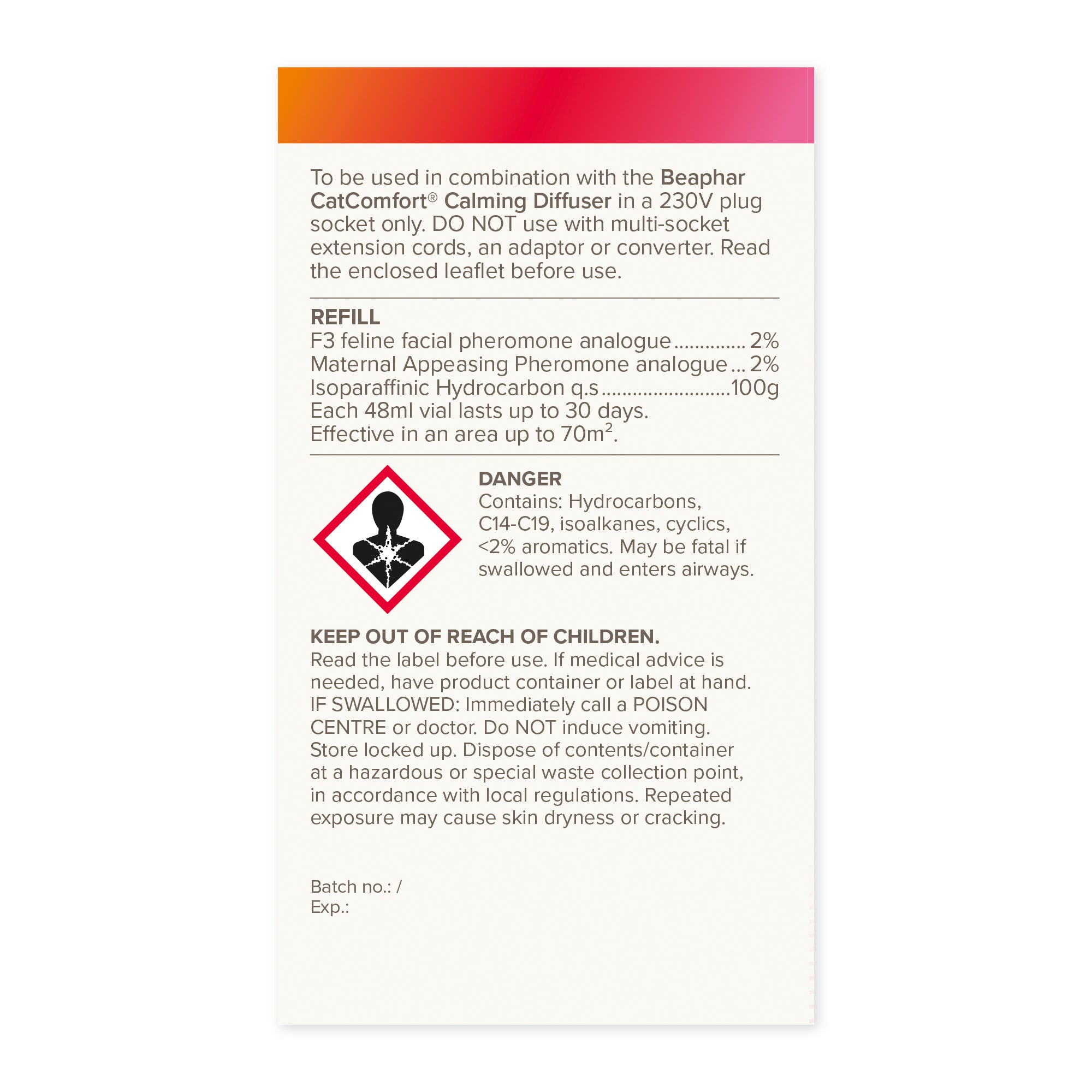 Beaphar CatComfort Calming Diffuser Refill – Stress & Behavior Support back