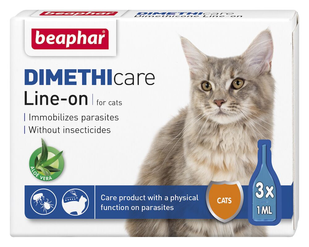 Beaphar Dimethicare Line-On for Cats – Safe Flea & Tick Protection