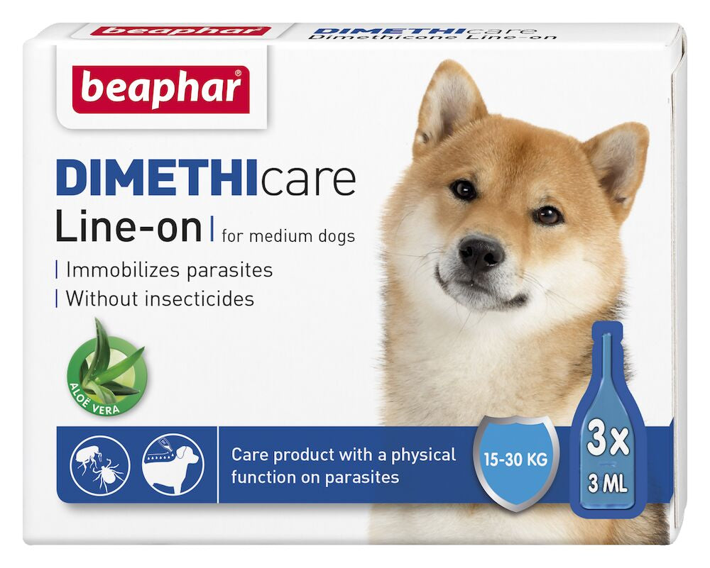 Beaphar Dimethicare Line-On for Medium Dogs – Safe Flea & Tick Protection
