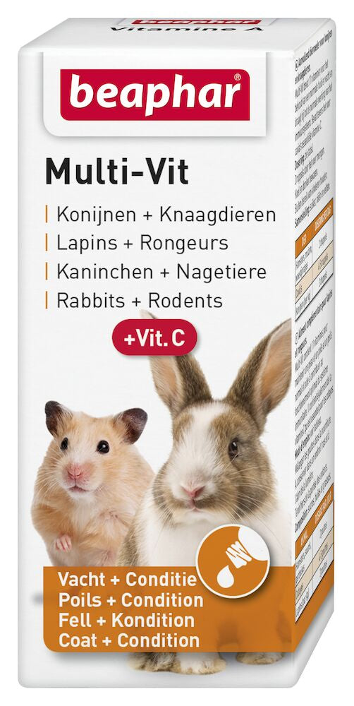 Beaphar Multi Vitamin + C for Small Animals – Immunity & Vitality Support 50ml