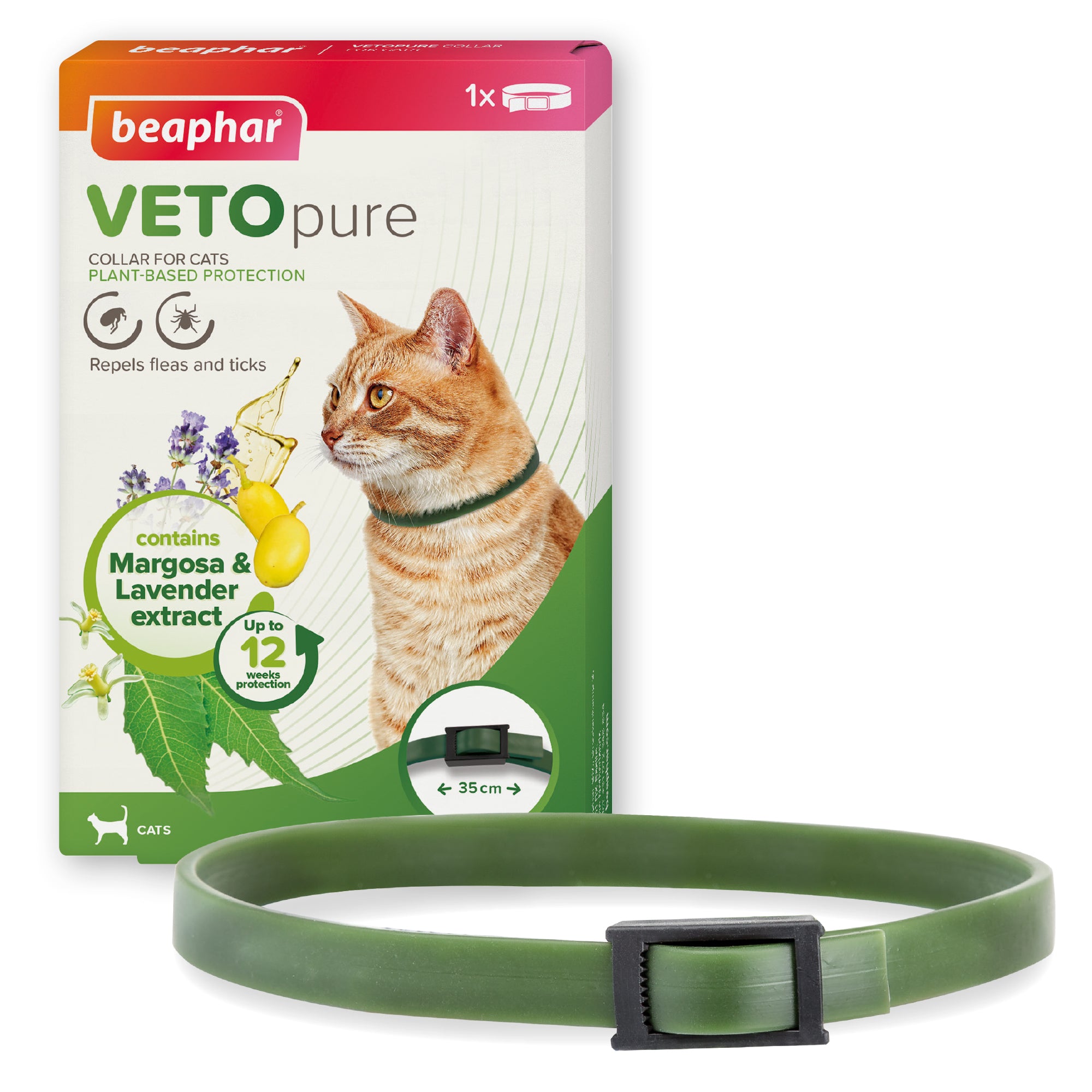 Beaphar VETOpure Flea & Tick Collar for Cats 35 cm item