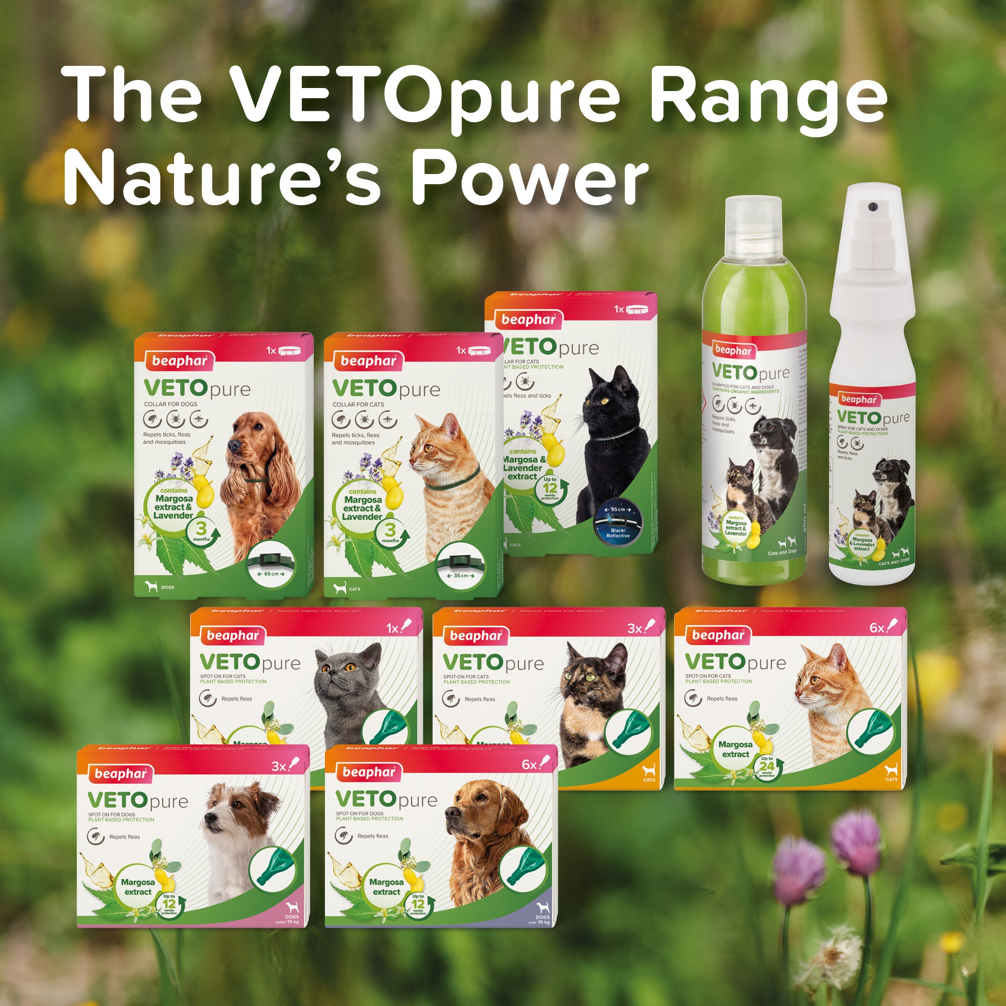 Beaphar VETOpure Flea & Tick Collar for Dogs 65 cm range
