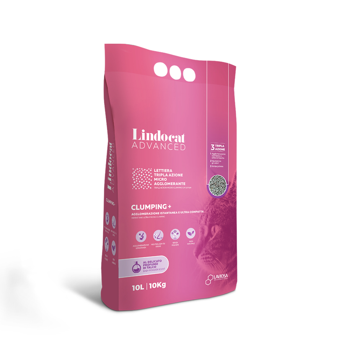 Lindocat Advanced Baby Powder Clumping Litter 10L