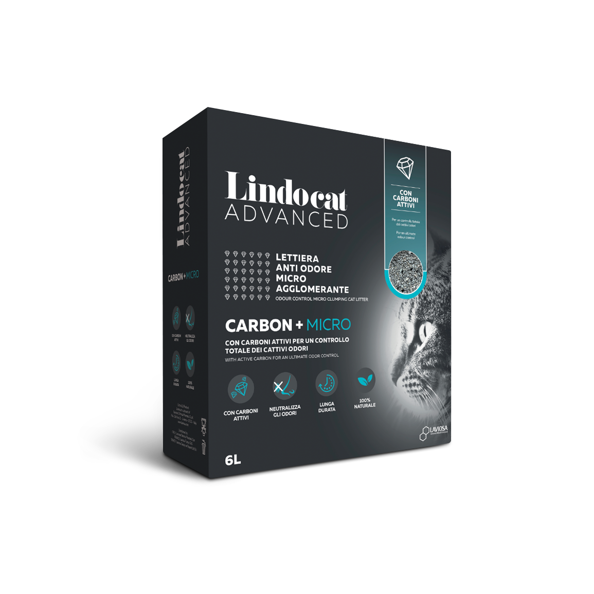Lindocat Carbon + Micro Litter 6L