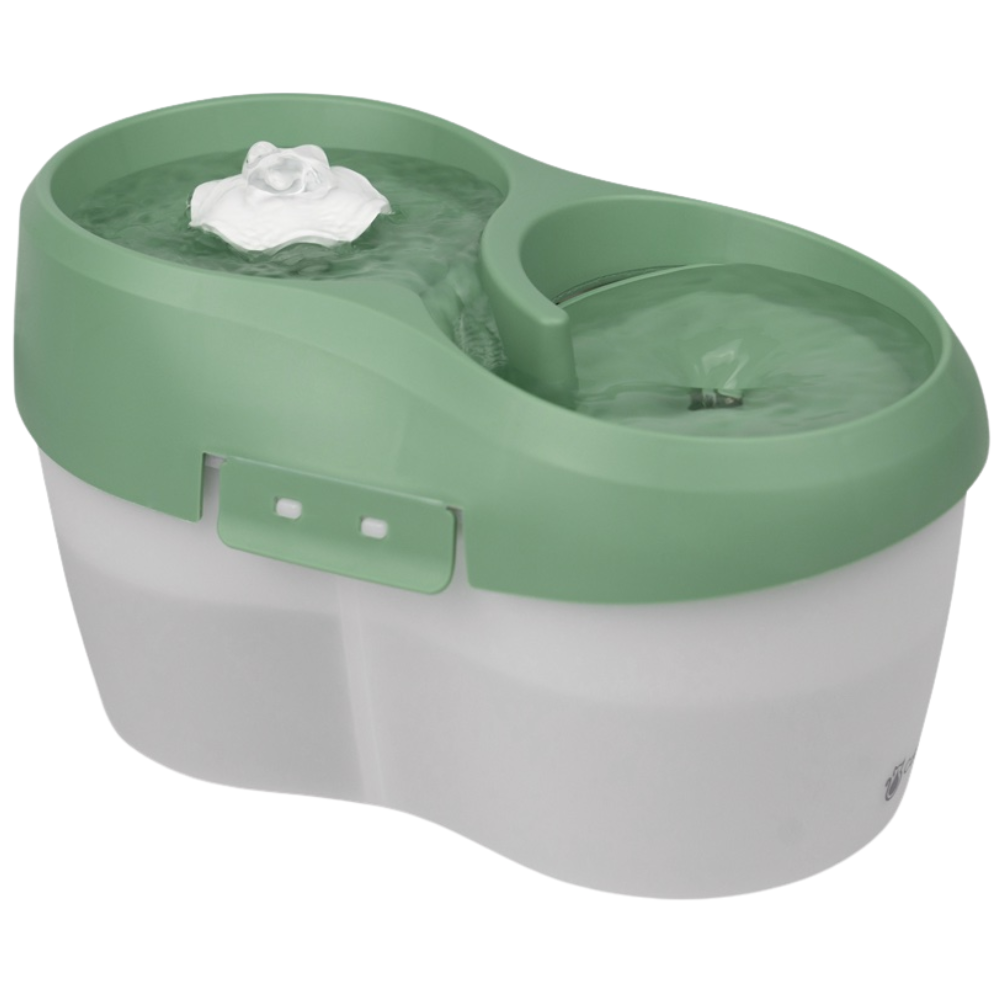 Cat H2O Tornado Fountain Sage Green over White 2L