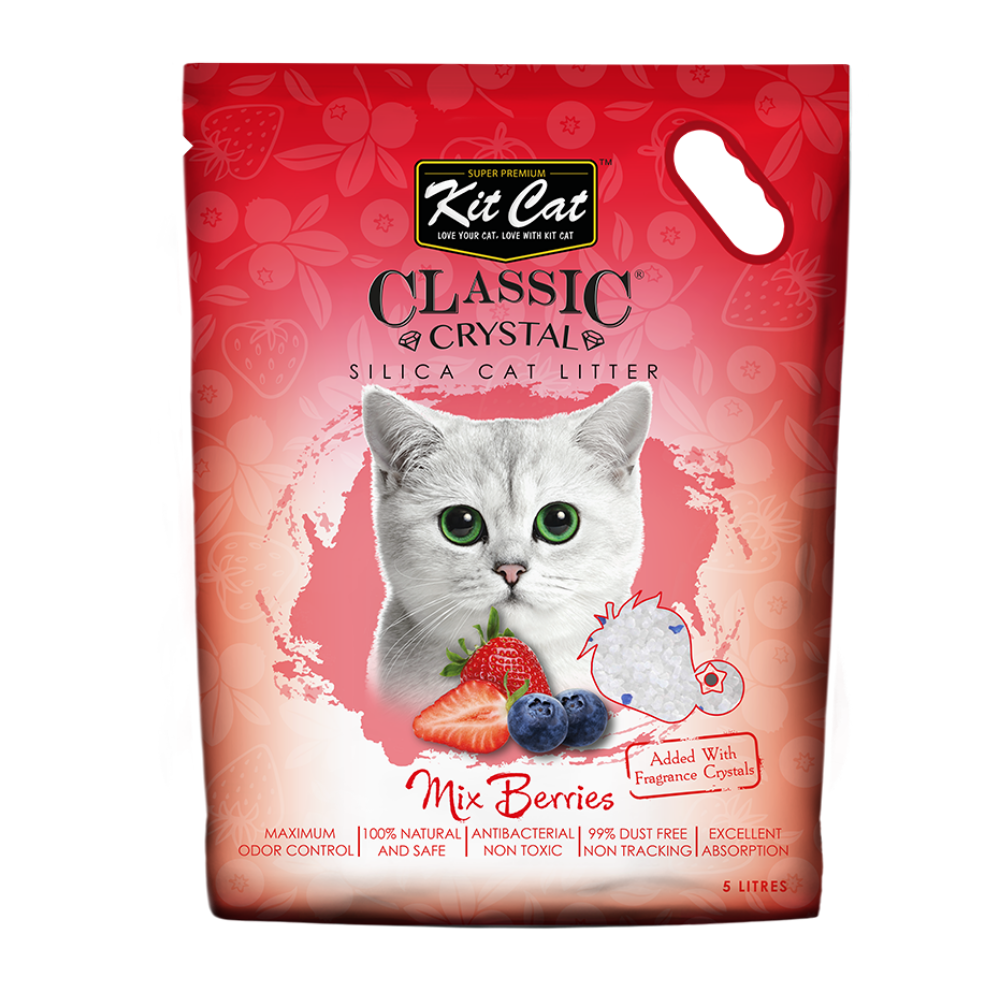 Kit Cat Classic Crystal Silica Litter Mix Berries 5L
