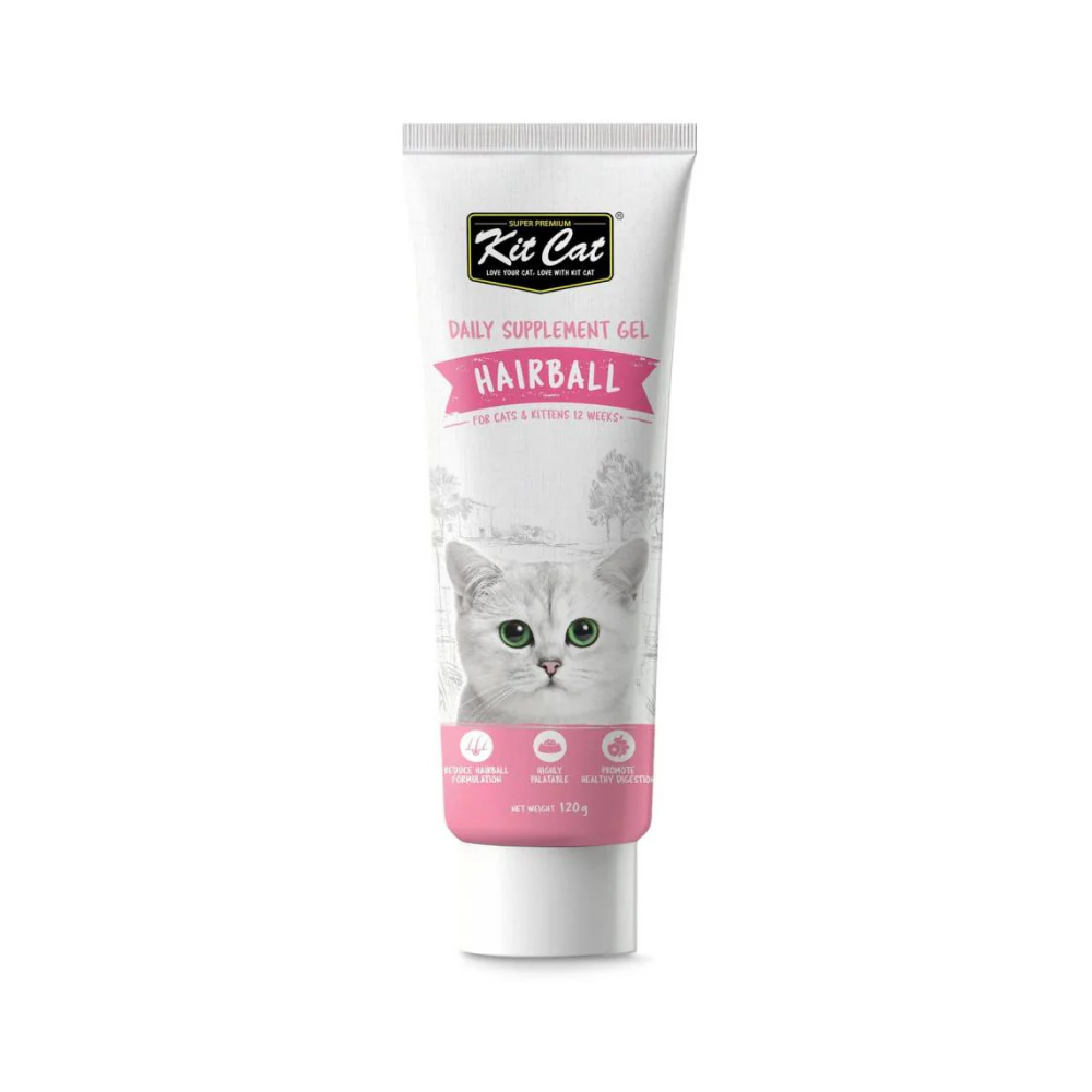 Kit Cat Daily Supplement Gel Hairball for Cat & Kittens 120g