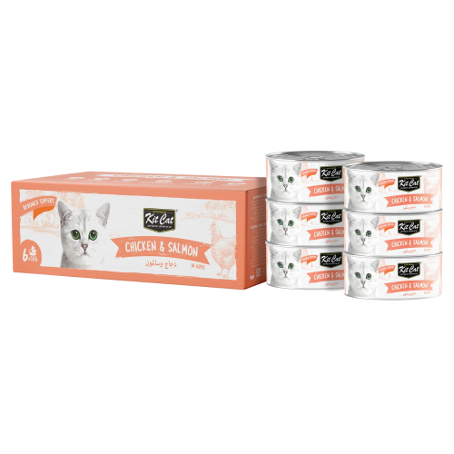 Kit Cat Deboned Multipack Chicken & Salmon Toppers 6x50g