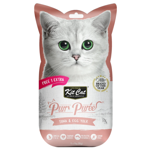 Kit Cat Puree Tuna & Egg Yolk (5x15g)
