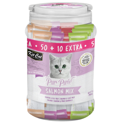 Kit Cat Puree Value Salmon Mix Treat 60x15g