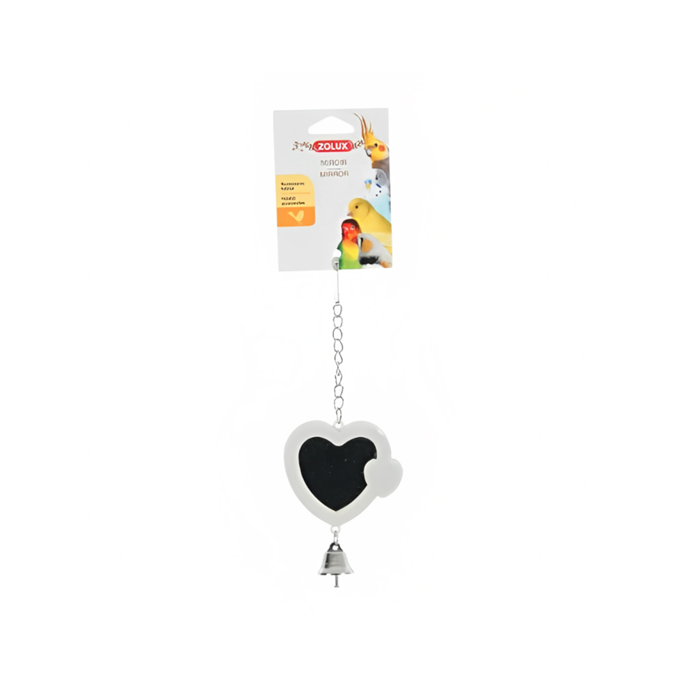Zolux Plastic Heart Mirror With Bell