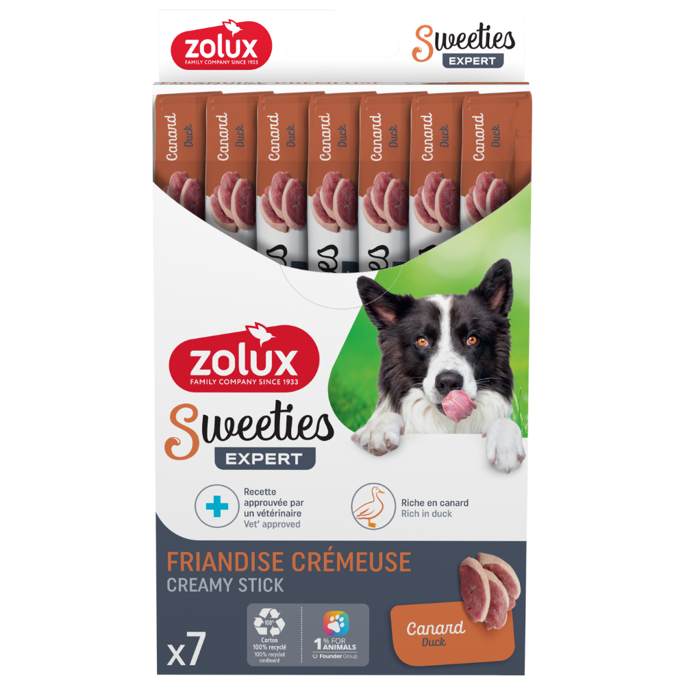 Zolux Sweeties Creamy Treats Duck for Dogs 14gx7