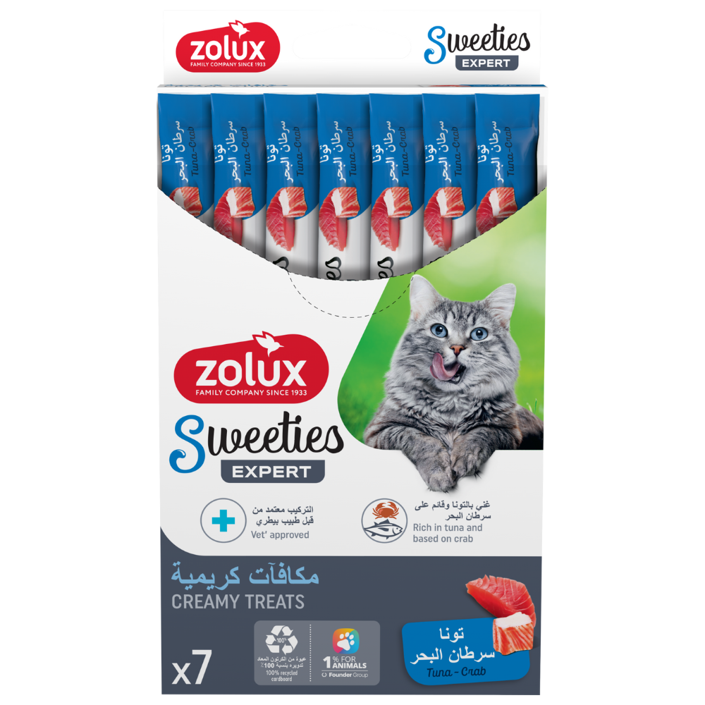 Zolux Sweeties Creamy Treats Tuna & Crab for Cats 14gx7