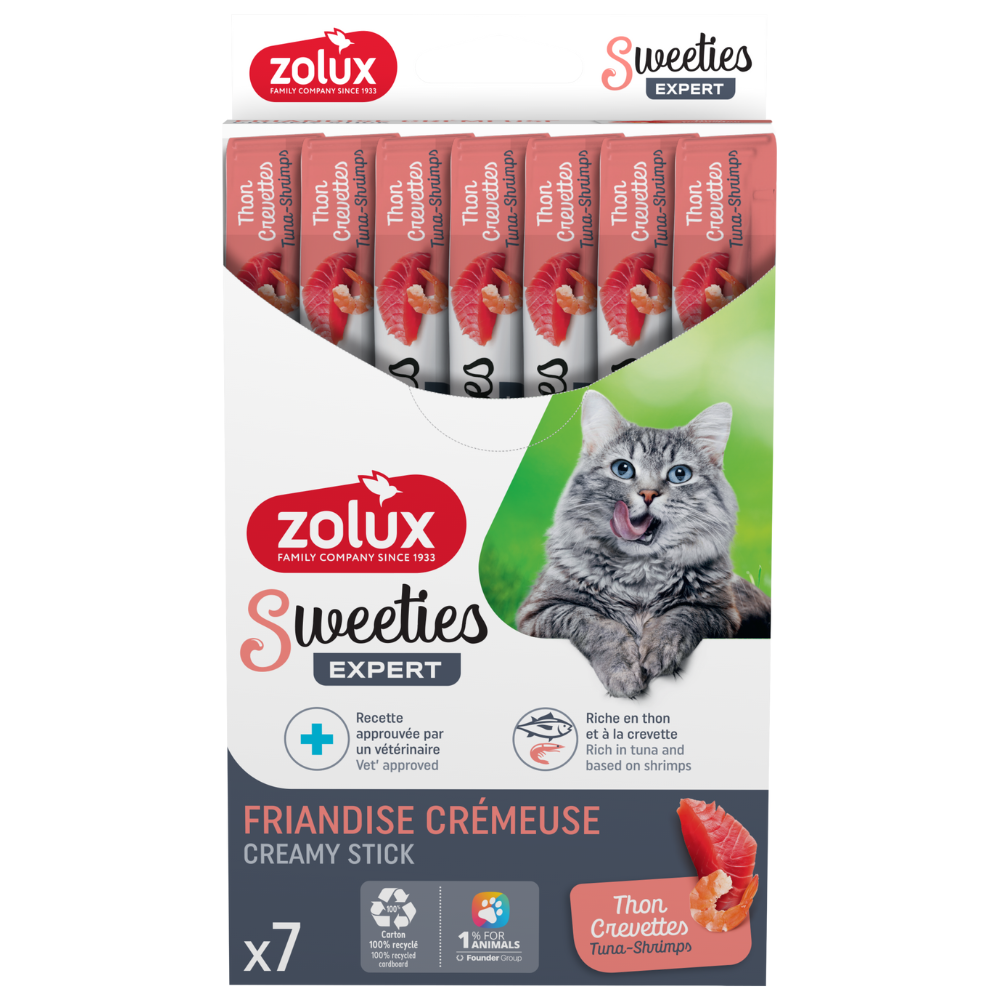 Zolux Sweeties Creamy Treats Tuna & Shrimp for Cats 14gx7