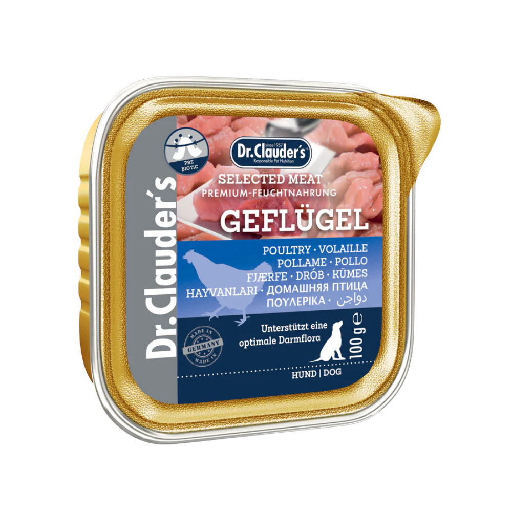 Dr.Clauders Selected Meat Bowls Poultry for Dogs 100g