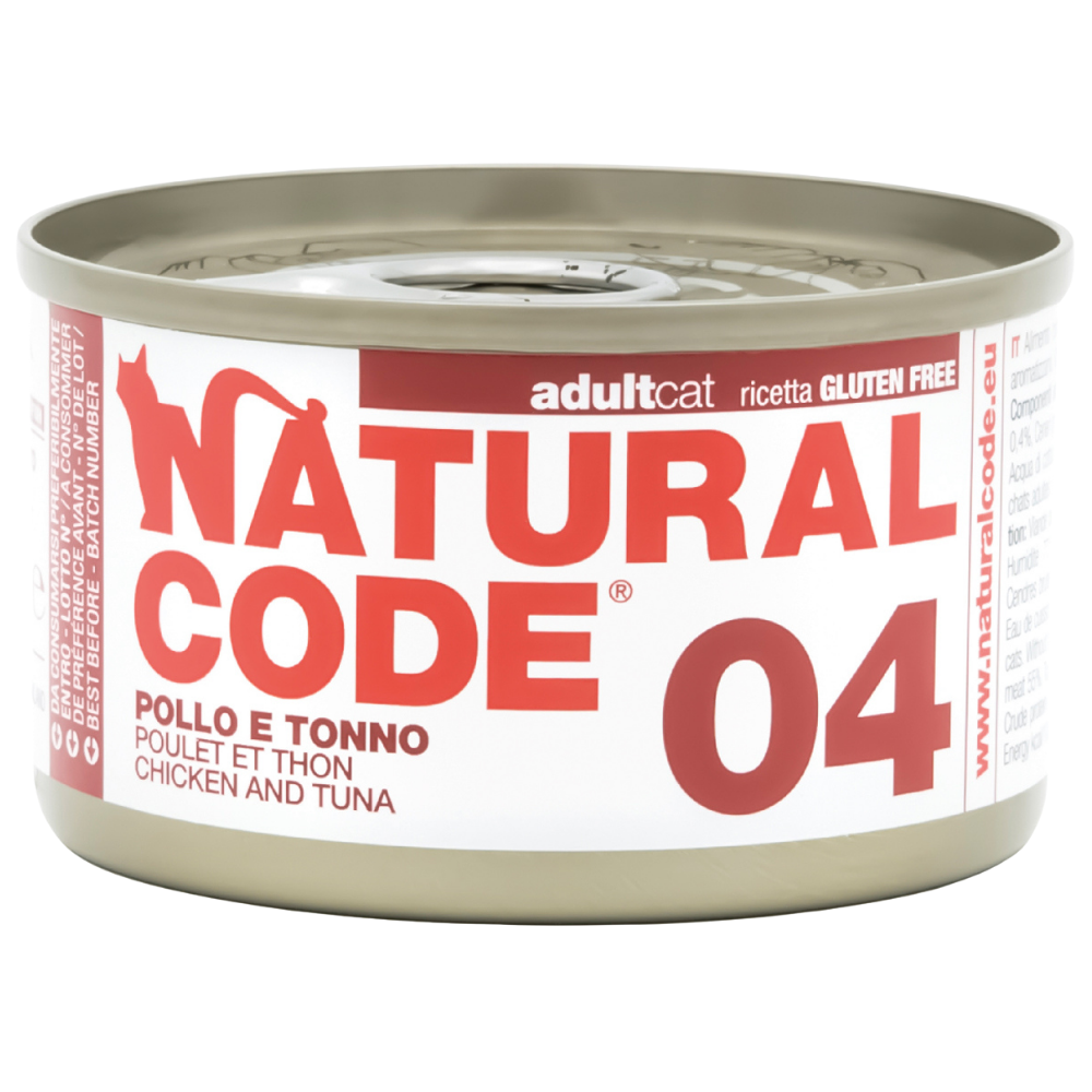 Natural Code 04 Cans Chicken & Tuna for Cats 85g