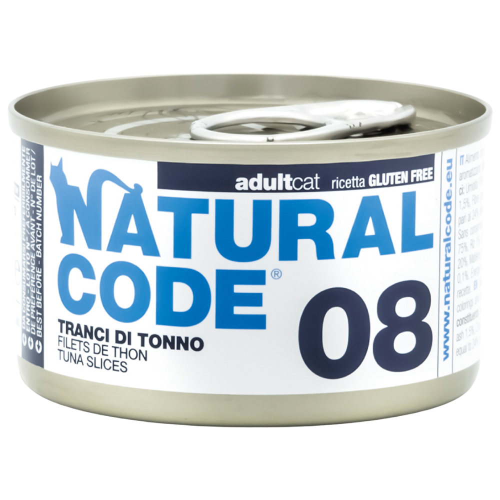 Natural Code 08 Cans Tuna Slices for Cats 85g