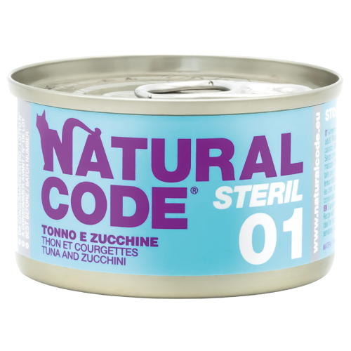 Natural Code ST01 Cans Tuna & Zucchini for Cats 85g