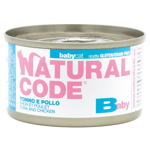 Natural Code Baby Cans Tuna & Chicken for Kittens 85g