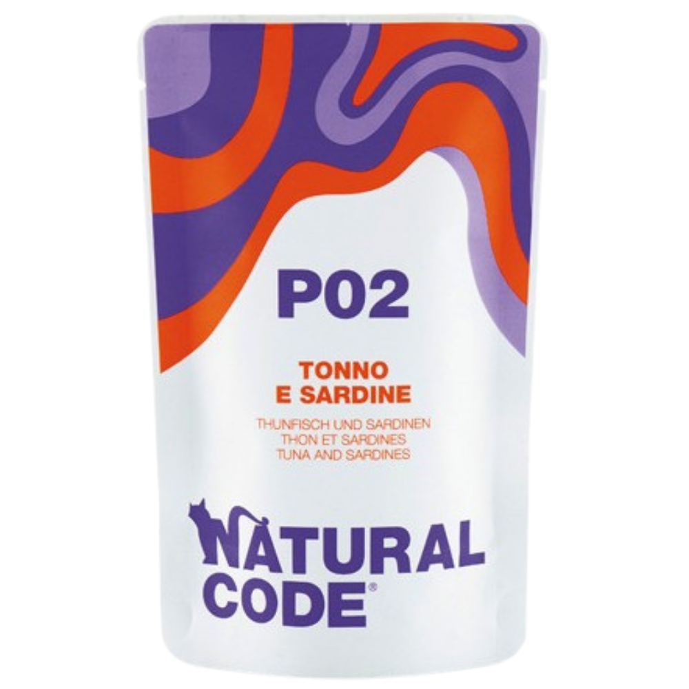 Natural Code P02 Pouch Tuna & Sardines for Cats 70g