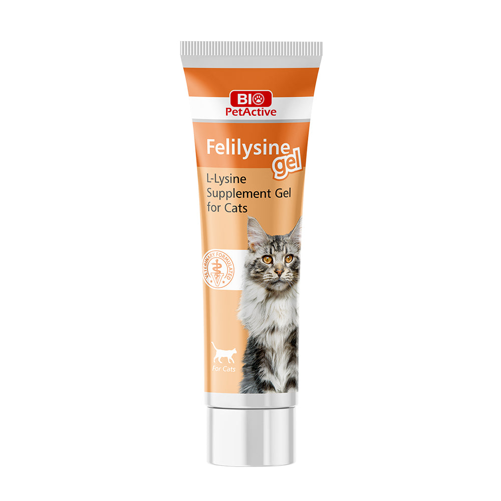 bio petactive felilys l-lysine supplement gel for cats