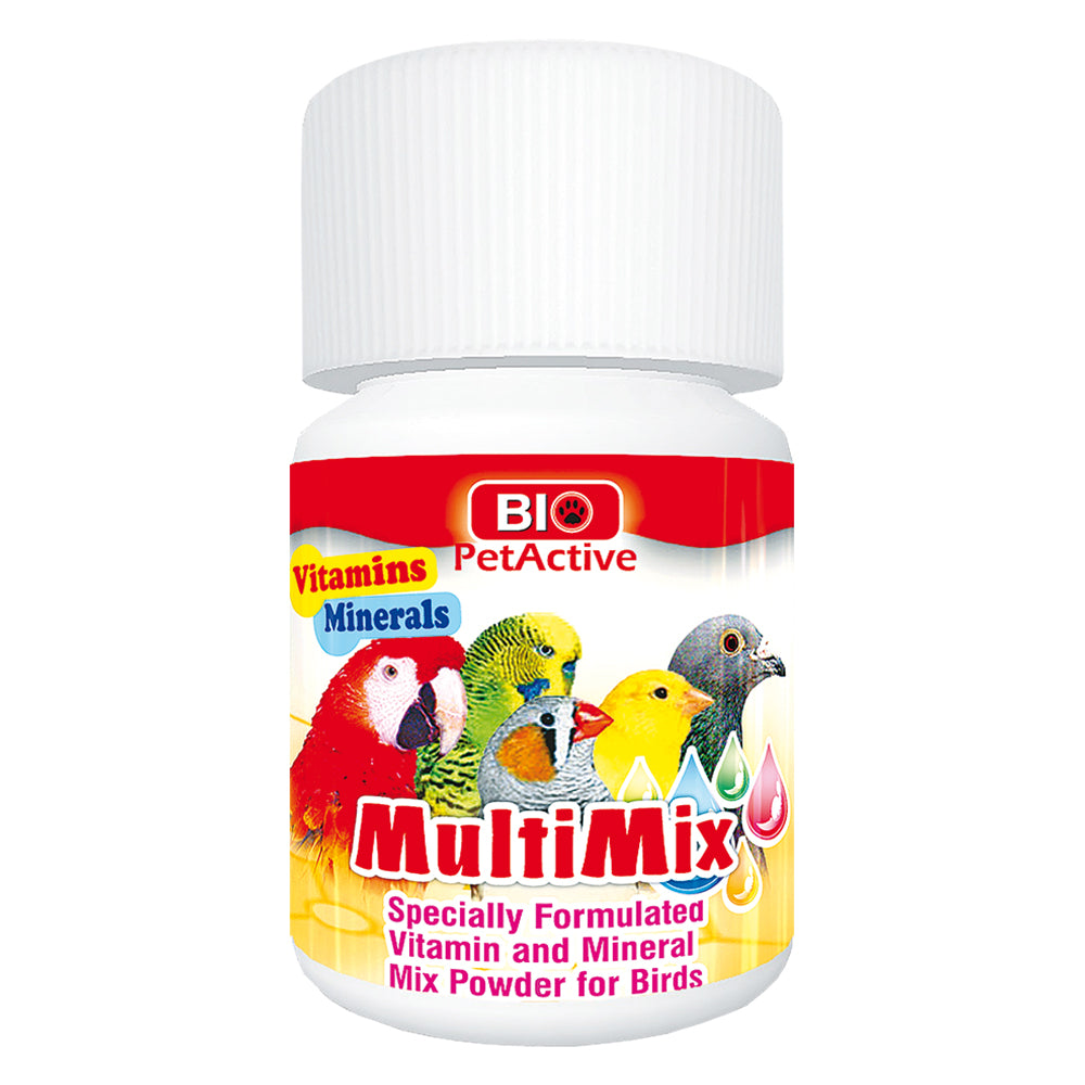 bio petactive multimix vitamin and mineral powder for birds 50g